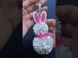 Paper Bunny Keychain DIY #bunnycraft #diykeychain #eastercrafts #papercraft r
