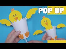 Moving Paper Chick Toy | Easy Paper Cup Craft