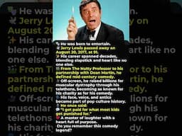 R.I.P. Jerry Lewis — Comedy King and Champion of Charity