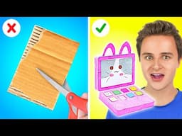 UNBELIEVABLE SCHOOL HACKS WITH CARDBOARD! (Genius DIYs Every Student Needs!) by 123 GO!