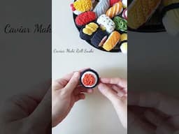 Crochet Caviar Maki Roll Sushi | Amigurumi Tutorial | SpringDay DIY #crochet #crochetkeychain