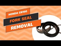 CB160 Honda Front Fork Seal Removal & Replacement