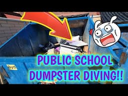 DUMPSTER DIVING! You Won't Believe What Public Schools Throw Away! We Filled The Van!!