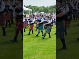 #drummajors lead #pipesanddrums salute to #chieftain opening 2025 #aberdeen #highlandgames #shorts