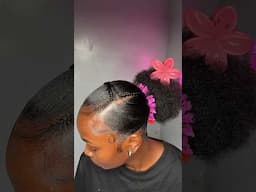 💕Pretty braided Criss-cross braided natural hairstyle #4c #braids #hairstyles #naturalhairstyles 🌺