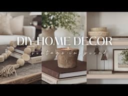 DIY Home Decor Ideas || Paper Mache Bowl, Vintage Mortar, Mortar Candle || Easy & Affordable