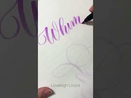 "Whimsy" Modern Calligraphy Quote 💕 Day 31 of our May lettering challenge #calligraphy #asmrvideo