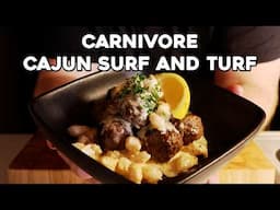 I Made CARNIVORE  Cajun Meatball Smothered In Cajun Shrimp Sauce | Recipe