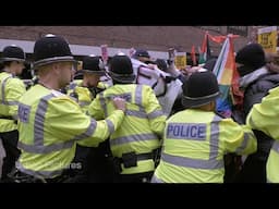 “Get back!” Protesters clash with police in Birmingham as Britain First hold rally