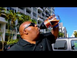 Chugging A Huge Bottle OK Kola Champagne in Puerto Rico