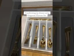 Transforming my drawer using Kingstone Flatware set #organization #utensils #kitchen