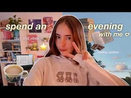 spend a chill evening with me! ☕️🌸📖 (reading, hanging out, snacks, bookish q&a, etc...)