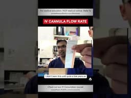 IV Cannula Flow Rate | #shorts #ivcannulation #anesthesiology #nurse
