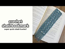 How to Crochet a Shell Stitch Bookmark | Quick & Easy Bookmark Tutorial | Ashten Stitches