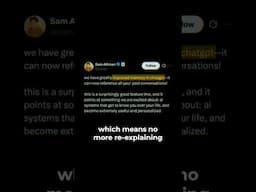 ChatGPT now remembers everything! ChatGPT long memory | OpenAI #shorts