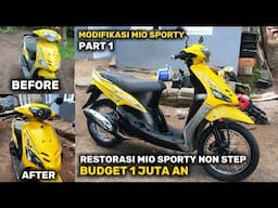 Riview Modifikasi Mio Sporty Kuning Non Step Dana Pelajar || Modifikasi Mio Sporty