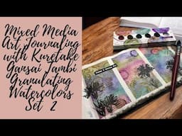 Mixed Media Art Journaling with Kuretake Gansai Tambi Granulating Watercolors Set 2