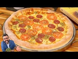 PIZZA CASEIRA COM BORDA RECHEADA  IGUAL DE PIZZARIA - INCRÍVEL E SUPER FÁCIL - Receitas de Pai