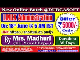 LINUX Administration Online Training @ DURGASOFT