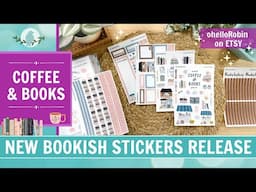 New Coffee & Books Stickers | ohelloRobin Etsy Shop | Decorative & Functional Planner Stickers