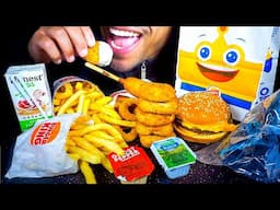 ASMR | BURGER KING KIDS MEAL | CHICKEN NUGGETS FRIES ONION RINGS | TRAIN YOUR DRAGON TOY | MUKBANG