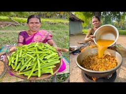 Pirandai Chutney Recipe | Pala Kotta Gravy and Beetroot Poori | Village Cooking | Side Dish Recipes