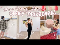 starting the OFFICE MAKEOVER! painting the room, target shopping + new furniture