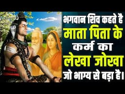 भगवान शिव कहते है माता पिता के कर्म का लेखा जोखा जो भाग्य से बड़ा है।