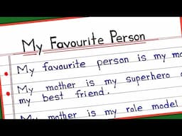 My favourite person 10 lines essay || Essay on my favourite person in English