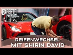 Shirin David kommt mit Ferrari ins Studio | So geht Reifenwechsel richtig! | Experte für Alles