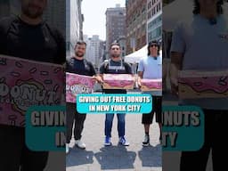 Giving Out Free Donuts In NYC 🍩 #baseball #baseballplayer #baseballseason #donuts #nyc #newyork