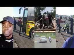 F!ght inna JUTC bus, Police n biker struggle over a motorcycle