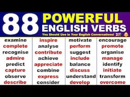 88 Powerful English Verbs You Should Use in Your English Conversations!