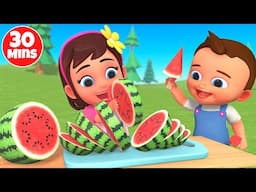 DIY Watermelon Cutting Fun! Ice Cream & Cartoon Animal Shapes for Kids | Learn Colors Educational