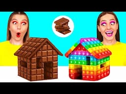 Real Food vs Chocolate Food Challenge | Funny Situations by DaRaDa Challenge