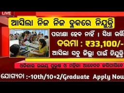 Block Level Govt Jobs 2025 ! Apply For CEO Post ! Odisha New Job Vacancy 2025