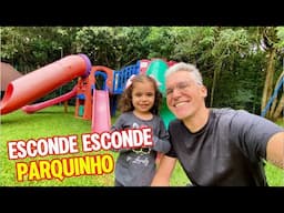 BRINCANDO DE ESCONDE ESCONDE NO PARQUINHO com a Bella | Diversão em Família no Amigo dos Brinquedos