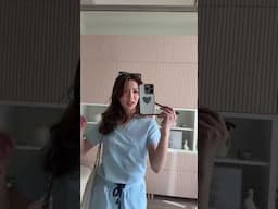 Only doing fit checks like this from now on. Chambray scrubs from FIGS #ootd #grwm #figsambassador