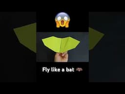 How to make a Paper Airplane fly like a Bat #short