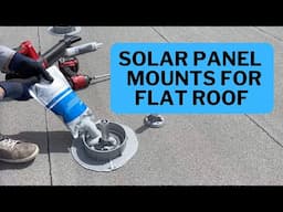 Installing solar panel mounts for the flat roof
