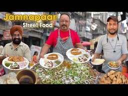 Delhi's No.1 Street Food jamnapaar | Chole Poori , Nutri Kulcha , Kulche Chole