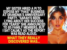 Sister hired PI to expose "fake" business. I sat calmly as report was read. They discovered...