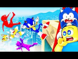 Sonic vs Sprunki FUNNIEST Ragdoll Fails