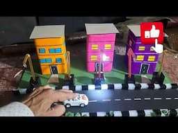 Piezoelectric road model || foot step power generation || Piezoelectricity working science project