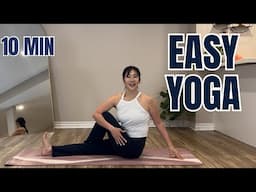 10 Mins Easy Mat Yoga | Beginners | Stretch Your Full Body