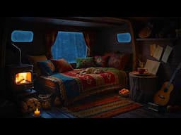 Winter Car Camping - Snowstorm Sounds for Sleeping, Howling Wind & Sleep in a Car on a Winter Night