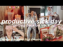 GETTING BACK INTO A ROUTINE VLOG WHILE BEING SICK 2025🧺🧼 PRODUCTIVE SICK DAY IN MY LIFE