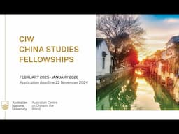 CIW China Studies Fellowship Information Session