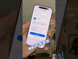 Apple just released a new developer beta of iOS 26!