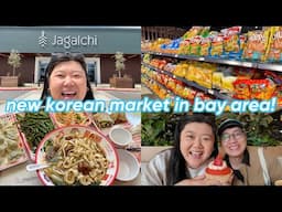 trying the bay area's NEWEST korean market JAGALCHI! 🇰🇷 + finding our new favorite noodle spot 🤩🍜